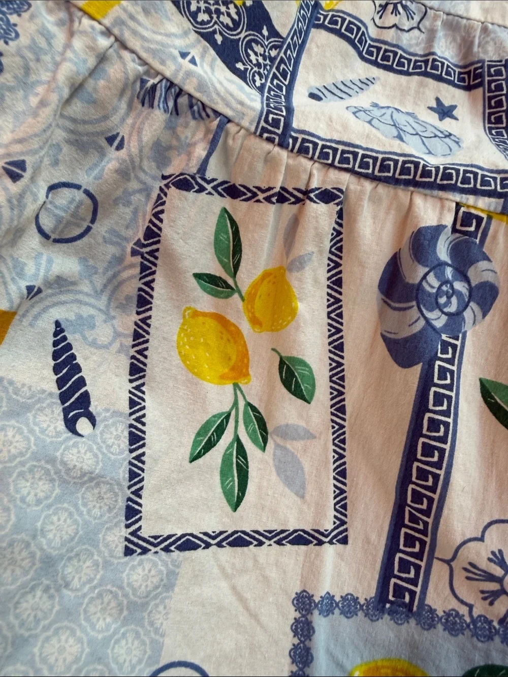 Alex’s Lemonade Stand Girls Dress 2T Lemon Tile Print Cotton Sleeveless